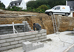 Réalisation des fondations à Foucaucourt-sur-Thabas